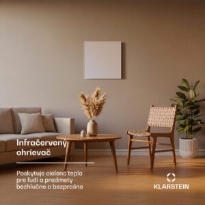 Klarstein Wonderwall 360 Smart, infračervený ohrievač, 60 x 60 cm, 360 W, týždenný časovač, IP24, biely