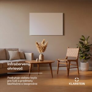 Klarstein Wonderwall 960 Smart, infračervený ohrievač, 80 x 120 cm, 960 W, týždenný časovač, IP24, biely