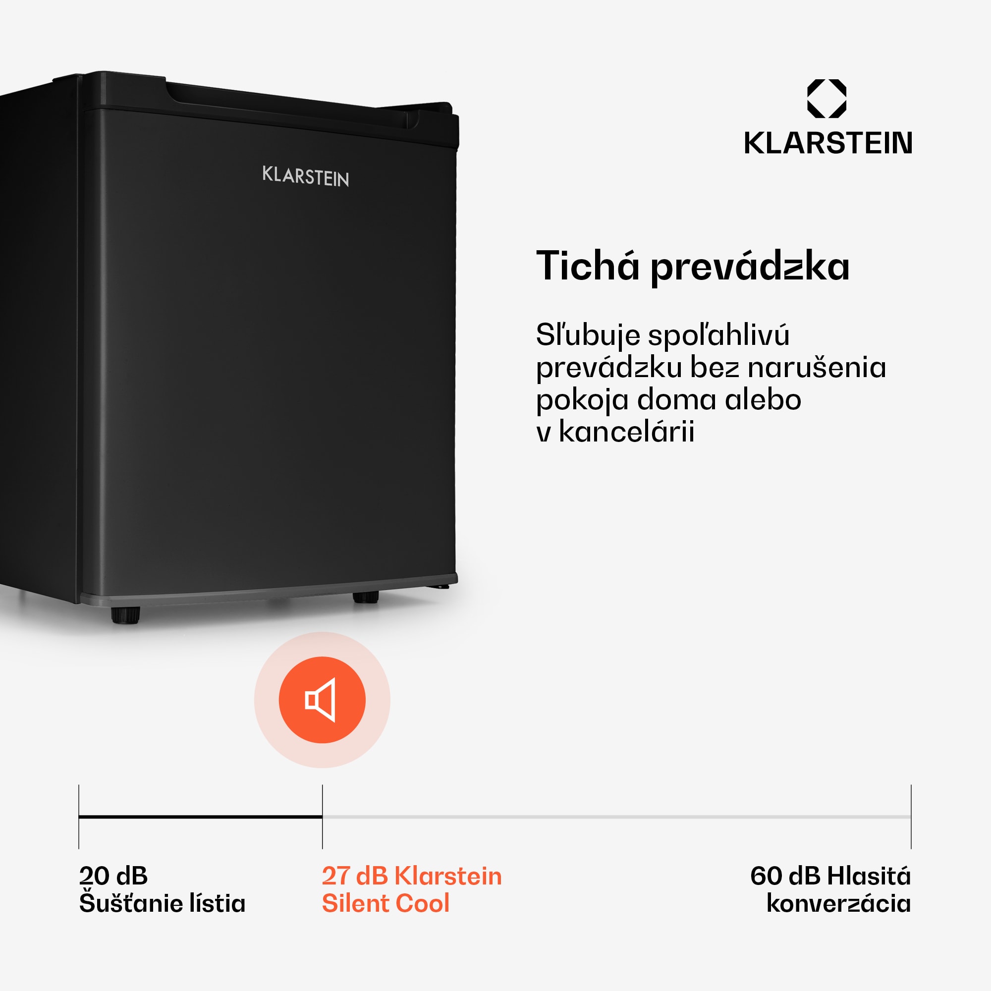 Klarstein Silent Cool, chladnička, 30 l, Arctic-Fox Cooling, energet. trieda G, čierna – Obrázok 3