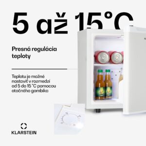 Klarstein Silent Cool, chladnička, 30 l, Arctic-Fox Cooling, energet. trieda G, biela