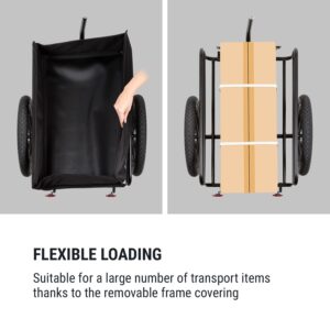 KLARFIT Companion, nákladný príves, 40kg/50litrov, príves na bicykle, ručný vozík, čierny