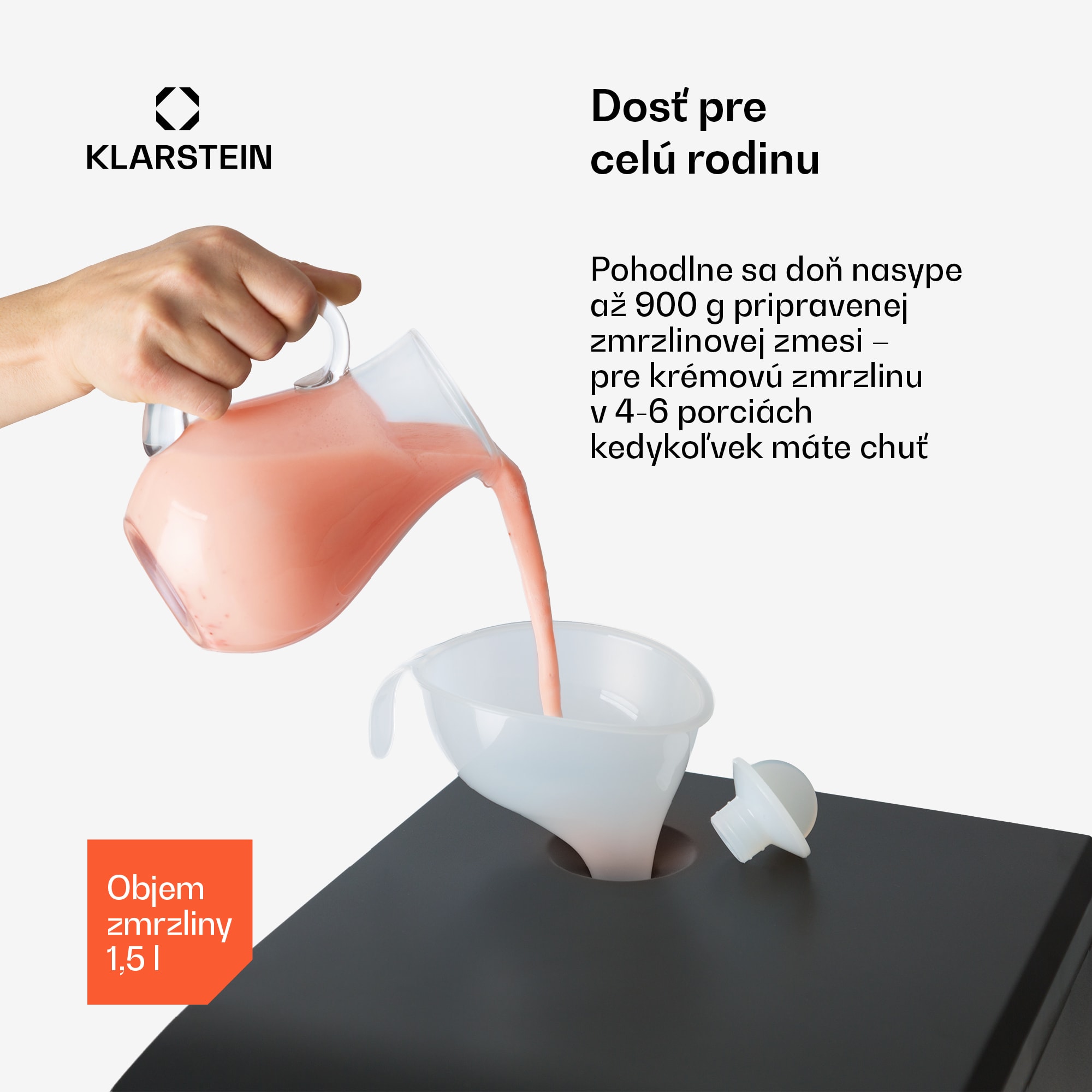 Klarstein Sweet Sundae zmrzlinovač kompresor 1,5l nehrdzavejúca oceľ čierny