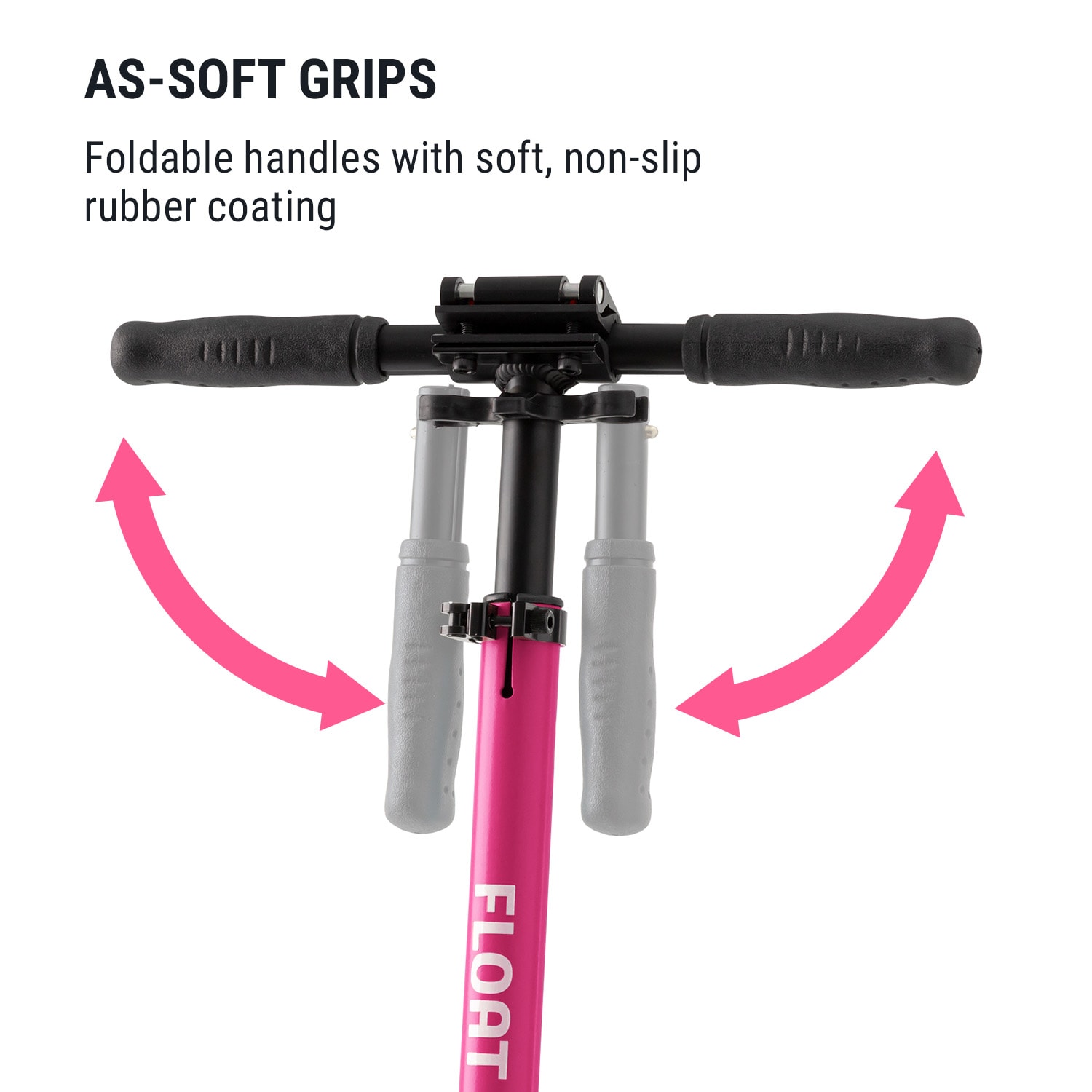 KLARFIT Float, kolobežka, 200 mm, PU kolesá, ABEC 7, rukoväte AS-soft grips, magenta – Obrázok 3