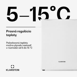 Klarstein Happy Hour 30, minibar, 30 l, 5-15°C, energet. trieda G, tichý, 25 dB, LED svetlo, biely