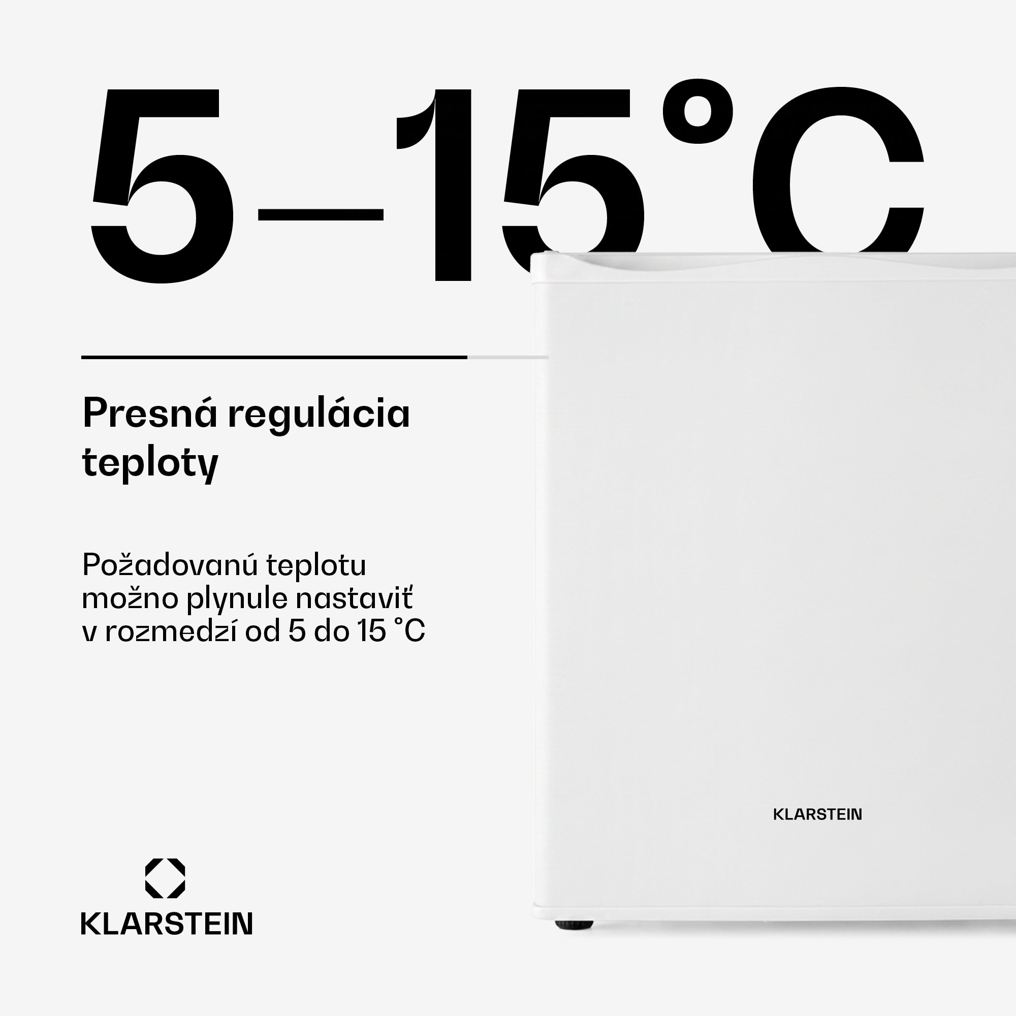 Klarstein Happy Hour 30, minibar, 30 l, 5-15°C, energet. trieda G, tichý, 25 dB, LED svetlo, biely