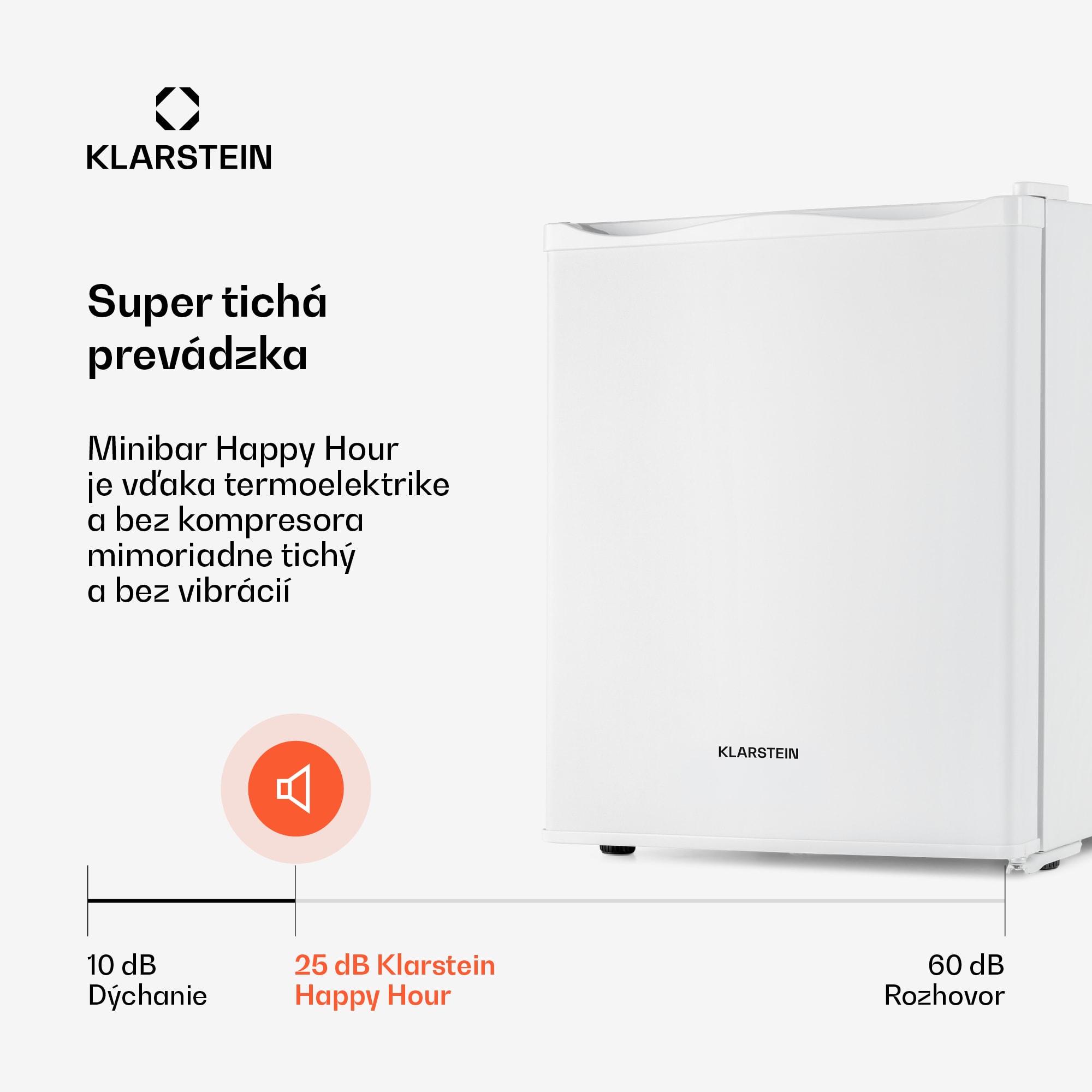 Klarstein Happy Hour 30, minibar, 30 l, 5-15°C, energet. trieda G, tichý, 25 dB, LED svetlo, biely – Obrázok 3