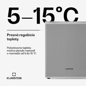 Klarstein Happy Hour 30, minibar, 30 l, 5-15°C, energet. trieda G, tichý, 25 dB, LED svetlo, biely