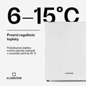 Klarstein Happy Hour 40, mini chladnička, 40 l, 5-15°C, tichá, 23dB, LED-svetlo, biela