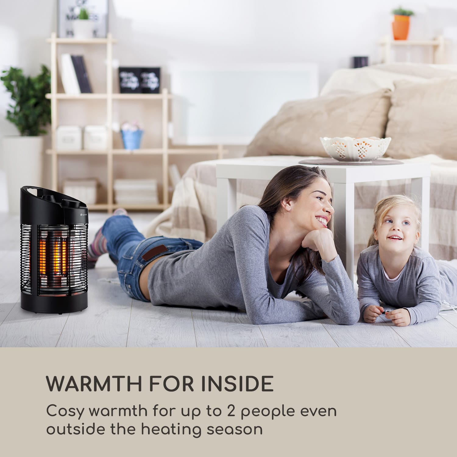Blumfeldt Heat Guru 360 Mini, infračervený ohrievač, 700/350 W, oscilácia, čierny – Obrázok 3