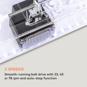 Auna ClearTech, gramofón, 33/45/78 otáčok za minútu, Bluetooth, stereo reproduktory