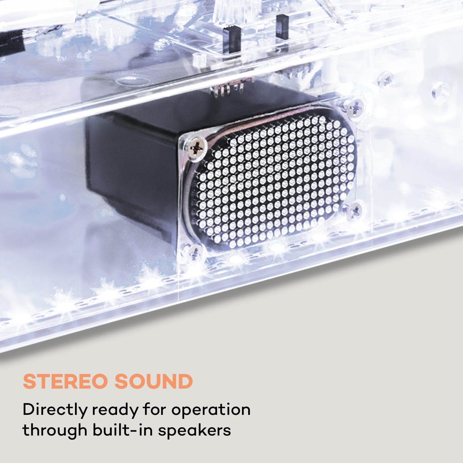 Auna ClearTech, gramofón, 33/45/78 otáčok za minútu, Bluetooth, stereo reproduktory – Obrázok 3