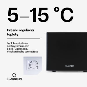 Klarstein SecretHiding, mini chladnička, 17 l, 2 úrovne, 26dB, termoelektrická