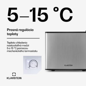 Klarstein SecretHiding, mini chladnička, 17 l, 2 úrovne, 26dB, termoelektrická