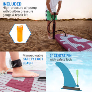 Capital Sports Lanikai Cruiser 9.8, nafukovací paddelboard, súprava so SUP doskou, 305 × 77 × 10