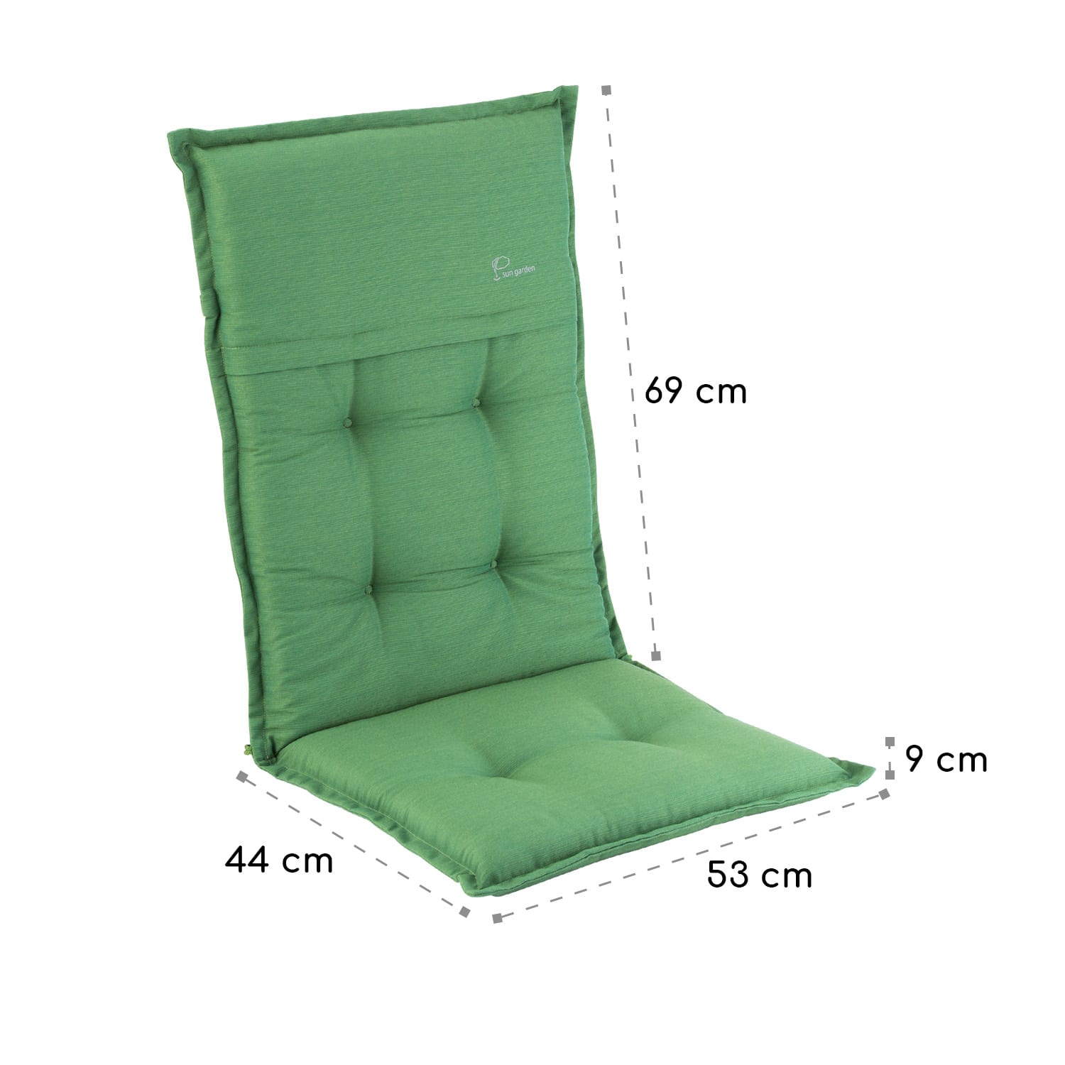 Blumfeldt Coburg, čalúnenie, čalúnenie na kreslo, vysoké operadlo, záhradná stolička, polyester, 53x117x9cm – Obrázok 2