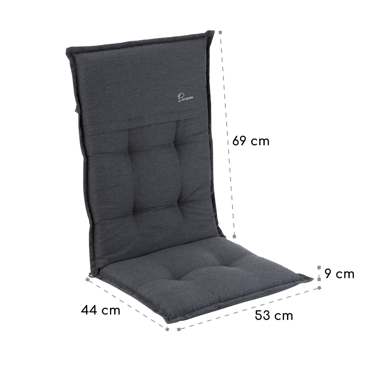 Blumfeldt Coburg, čalúnenie, čalúnenie na kreslo, vysoké operadlo, záhradná stolička, polyester, 53x117x9cm – Obrázok 2