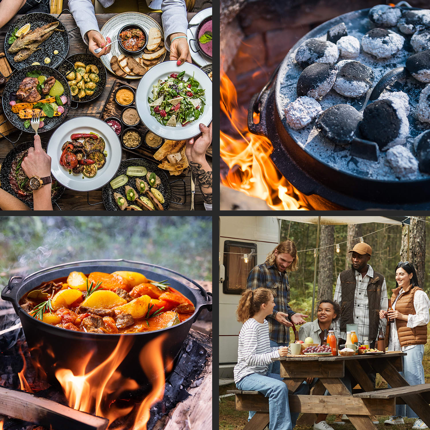 Klarstein Guernsey, prémiový liatinový hrniec, 12.0 barbecue hrniec, liatina, nožičky, veľkosť XL/13,6 l – Obrázok 2