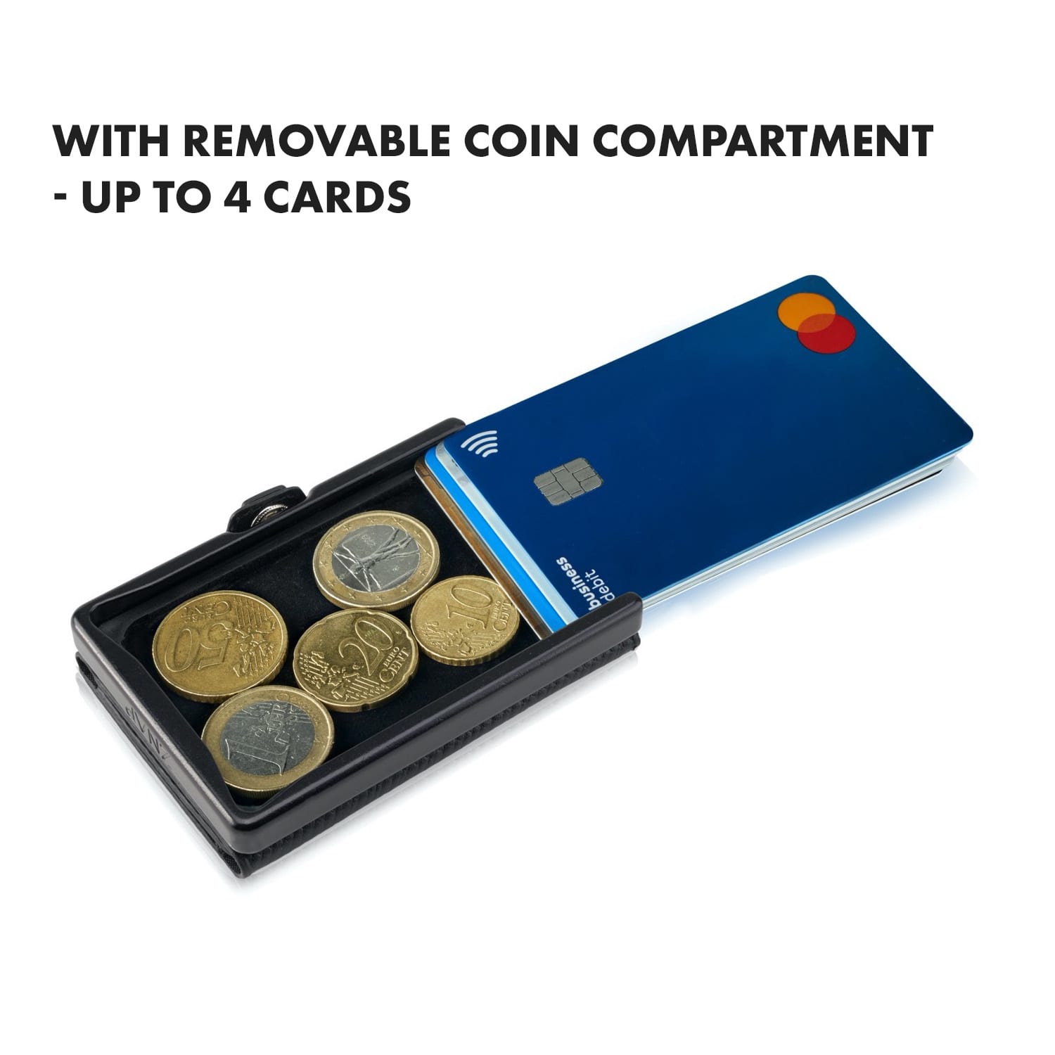 Slimpuro ZNAP Slim Wallet, 8 kariet, priehradka na mince, 8,9 x 1,5 x 6,3 cm (Š x V x H), ochrana RFID – Obrázok 2