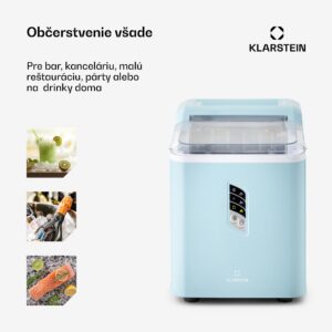 Klarstein Albaron, výrobník ľadu, tvar náboja, 12 kg/24 h, nádrž 1,5 l, displej