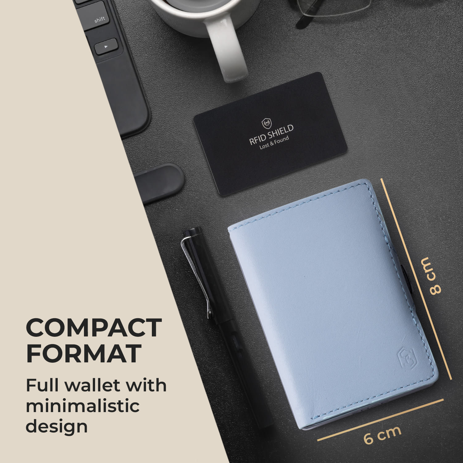 Slimpuro ZNAP Slim Wallet, 8 kariet, priehradka na mince, 8,9 x 1,5 x 6,3 cm (Š x V x H), ochrana RFID