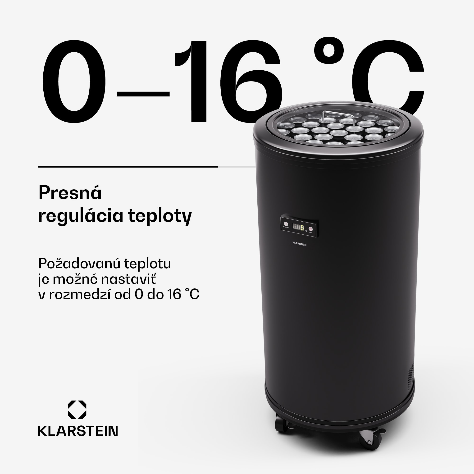 Klarstein Mr. Barbot 75, chladnička na nápoje, barová chladnička, 75 litrov, 0-16 °C, mobilná – Obrázok 2