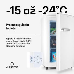 Klarstein Laika 60L mraznička 60 l 3 zásuvky teplota: -18 až 0 °C
