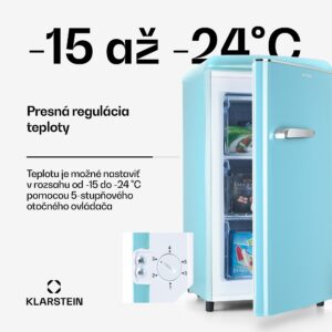Klarstein Laika 60L mraznička 60 l 3 zásuvky teplota: -18 až 0 °C