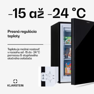 Klarstein Pluto 80L, mraznička, 4-hviezdičková, 80 l, do -18 °C