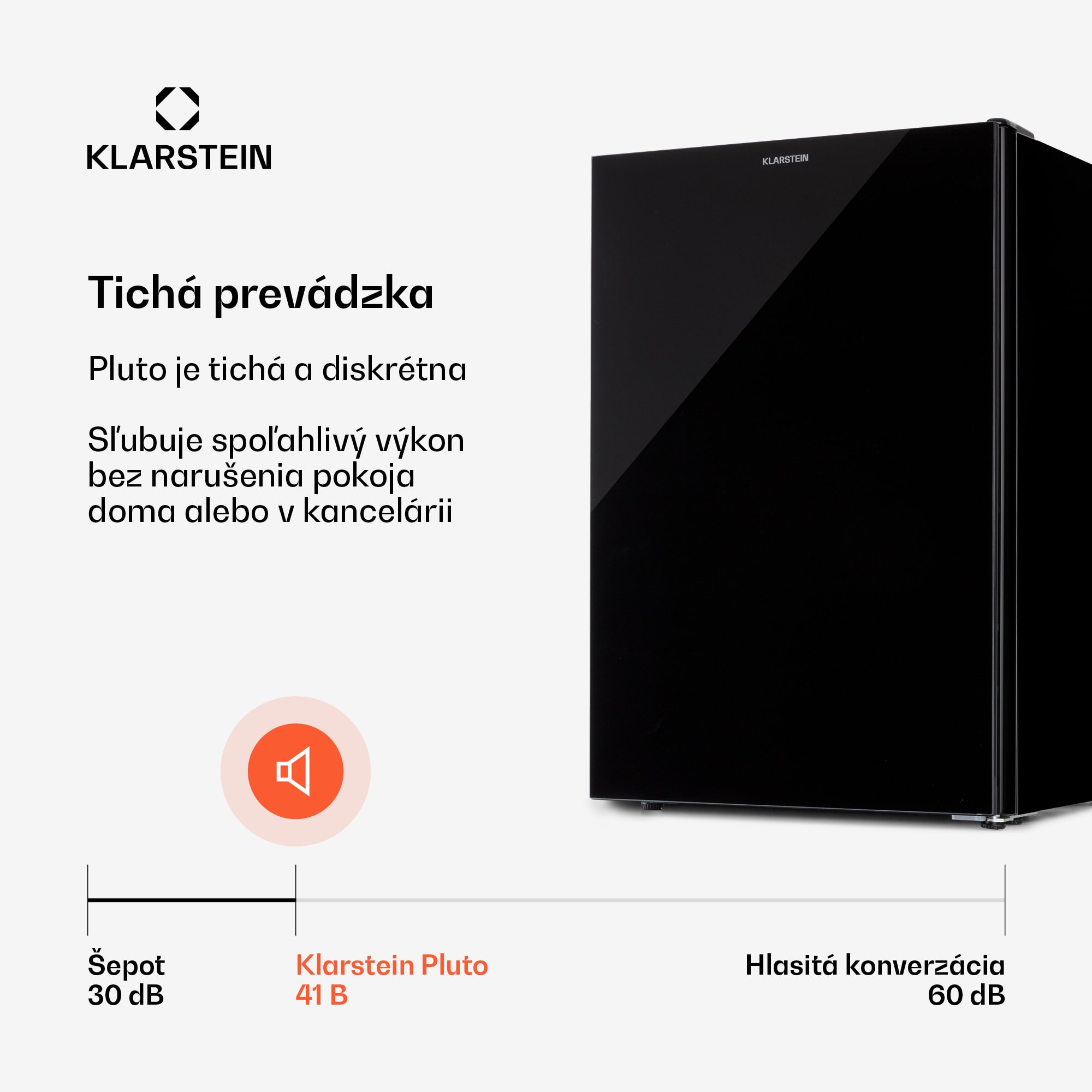Klarstein Pluto 80L, mraznička, 4-hviezdičková, 80 l, do -18 °C – Obrázok 3