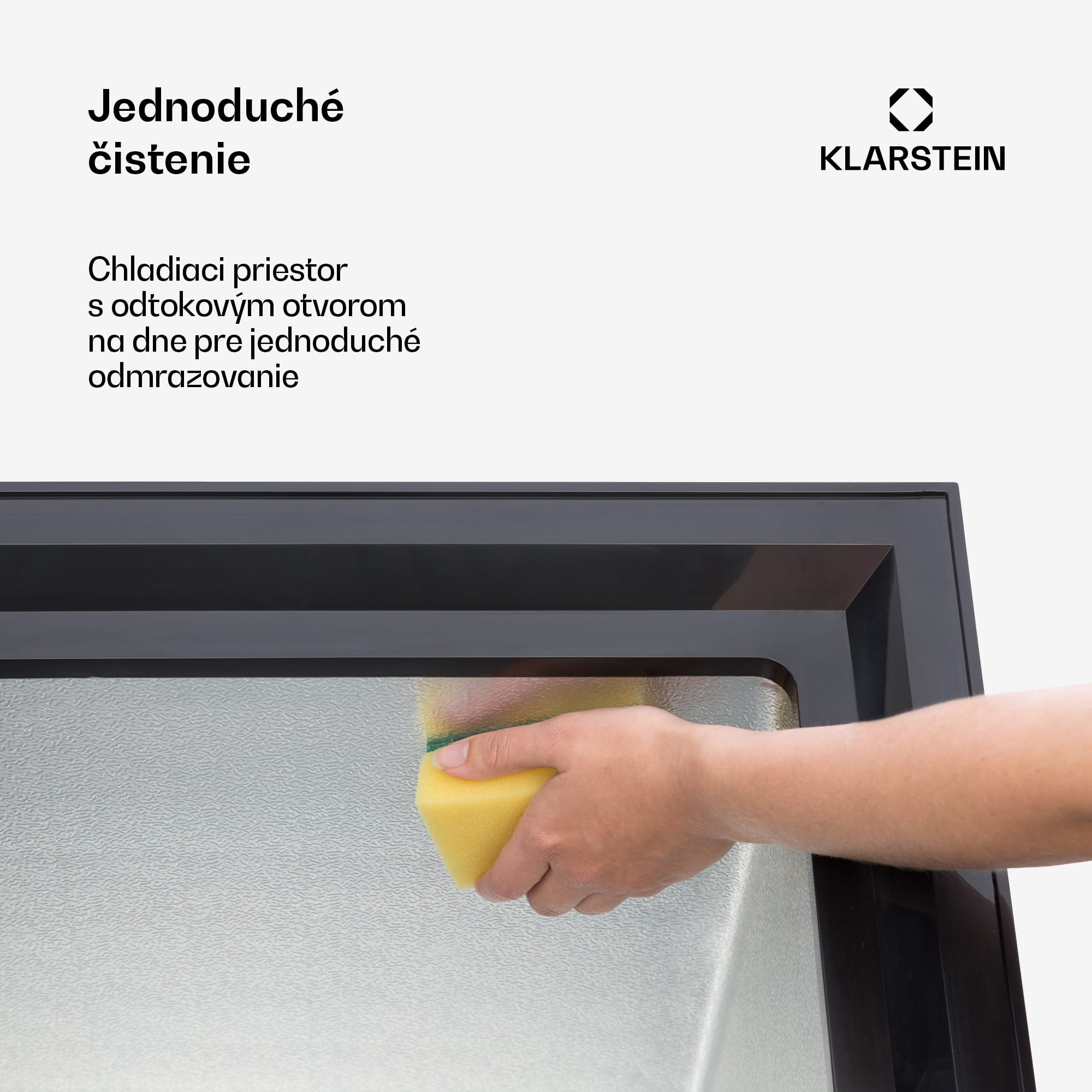 Klarstein Iceblokk 51, mraziaci box, voľne stojaci, 51 l, uzamykateľný, energet. trieda F, čierna – Obrázok 2