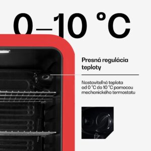 Klarstein PopLife, chladnička na nápoje, chladnička, 115 l, 0-10°C, retro dizajn