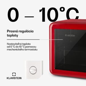 Klarstein PopLife 48, chladnička na nápoje, 0-10°C, retro dizajn