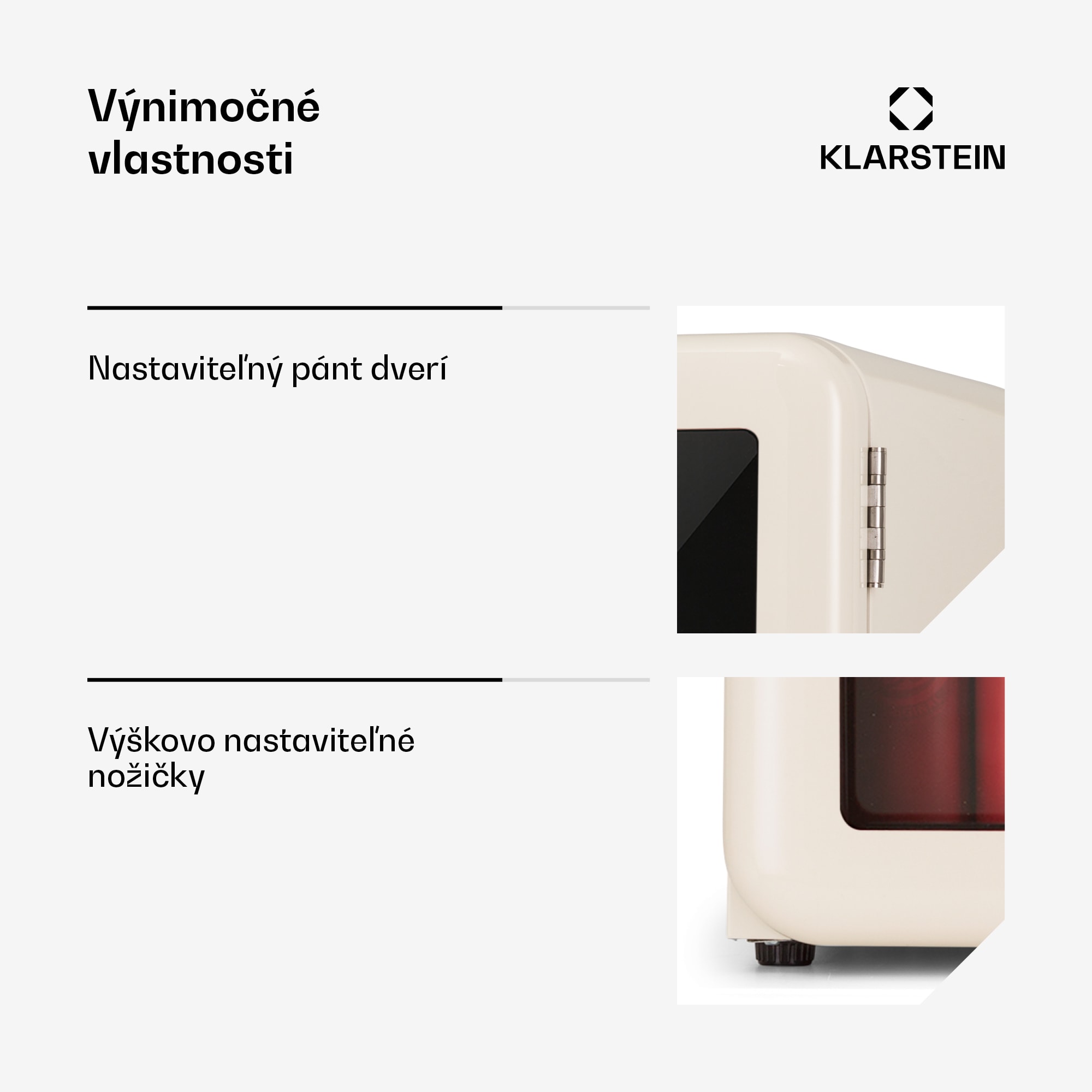 Klarstein PopLife 48, chladnička na nápoje, chladnička, 48 l, 0-10°C, retro dizajn – Obrázok 3