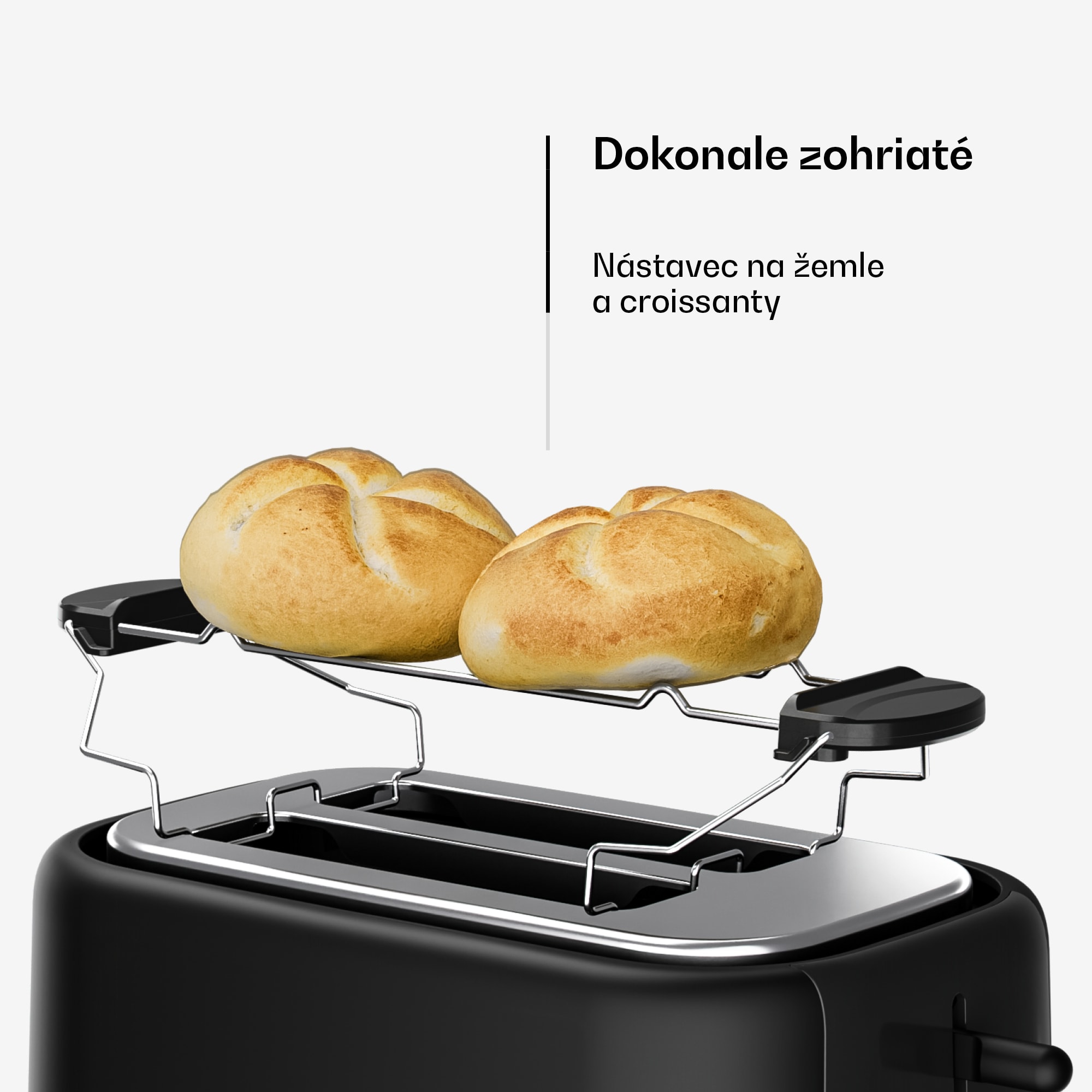 Klarstein Velaire hriankovač | Hriankovač na 2 krajce | 800 W | 7 úrovní opečenia | Ohrievač žemlí – Obrázok 3