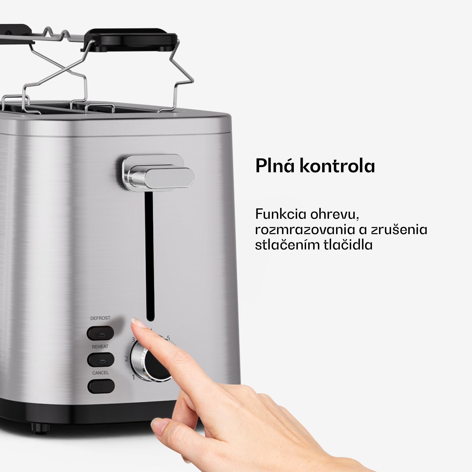 Klarstein Verosteel hriankovač | Hriankovač na 2 krajce | 800 W | 7 úrovní opečenia | Ohrievač žemlí – Obrázok 2