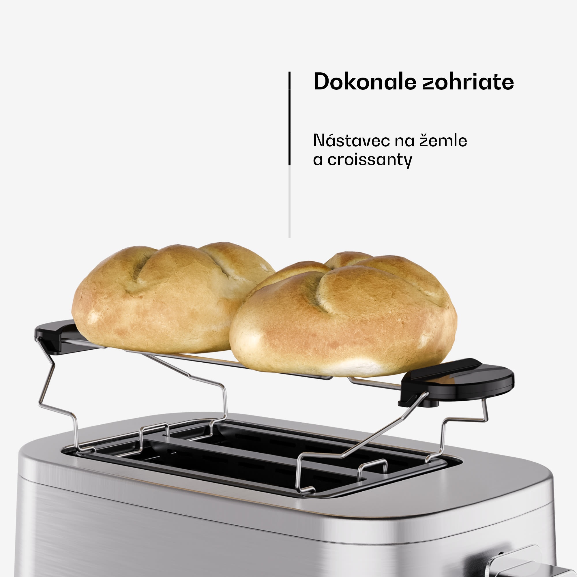 Klarstein Verosteel hriankovač | Hriankovač na 2 krajce | 800 W | 7 úrovní opečenia | Ohrievač žemlí – Obrázok 3