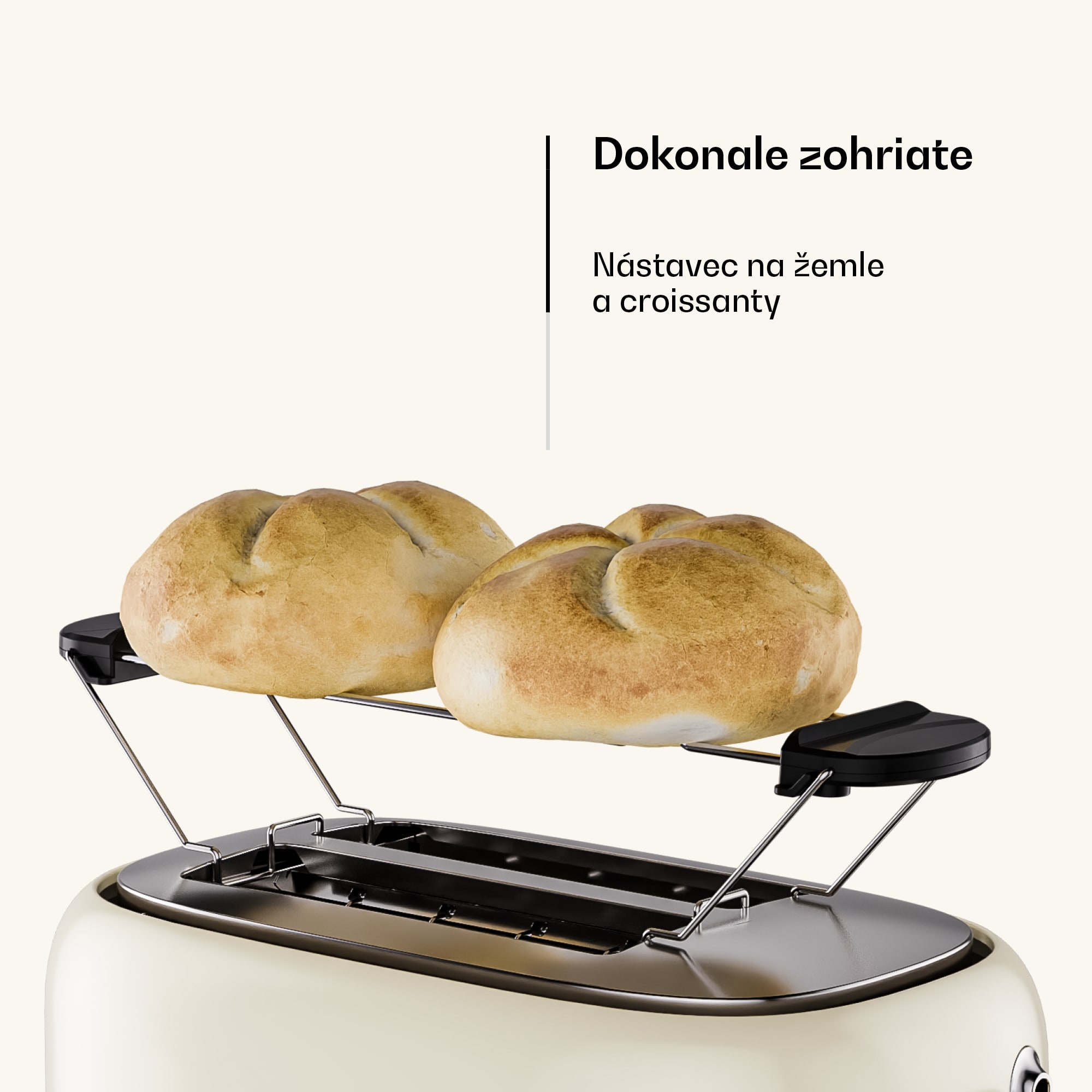 Klarstein Victoria hriankovač | Hriankovač na 2 krajce | 800 W | 7 úrovní opečenia | Ohrievač žemlí – Obrázok 3