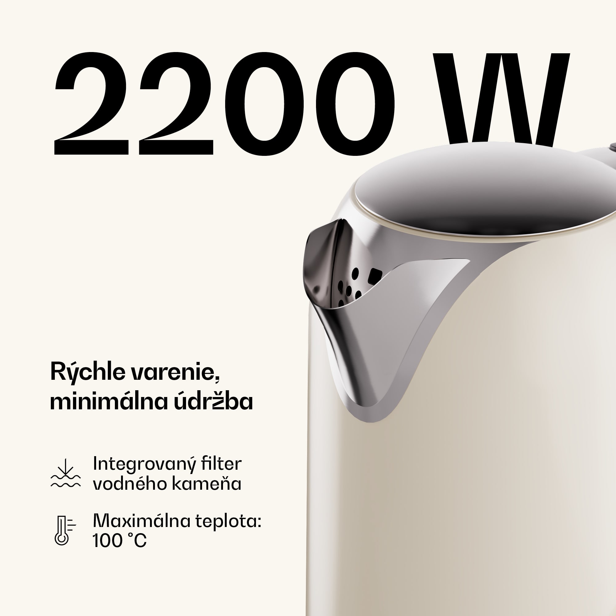 Klarstein Victoria rýchlovarná kanvica | 1,7 litra | 2200 W | Základňa otočná o 360° | Nadčasový dizajn – Obrázok 2