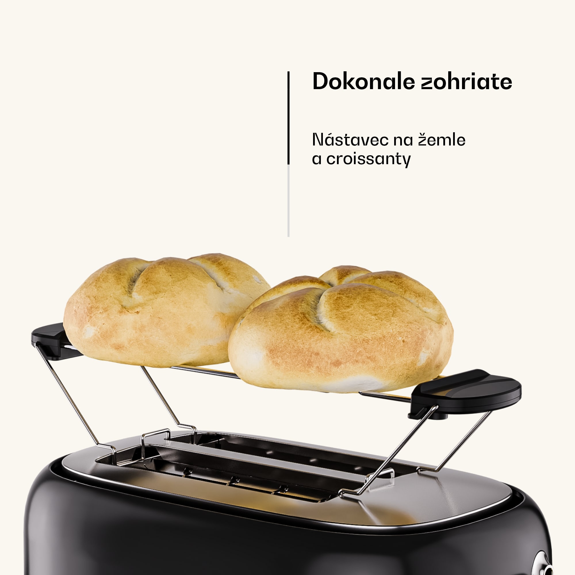 Klarstein Victoria hriankovač | Hriankovač na 2 krajce | 800 W | 7 úrovní opečenia | Ohrievač žemlí – Obrázok 3