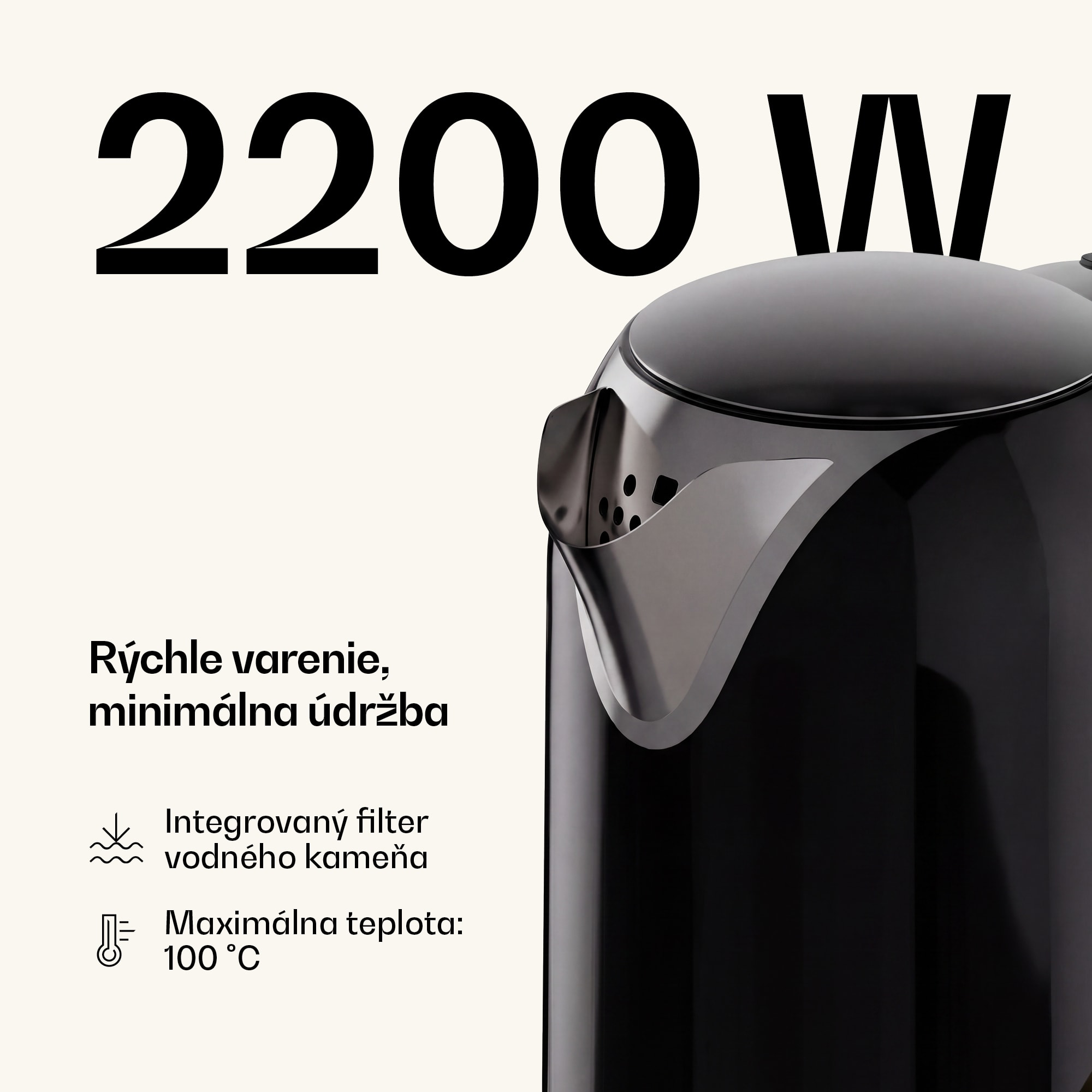 Klarstein Victoria rýchlovarná kanvica | 1,7 litra | 2200 W | Základňa otočná o 360° | Nadčasový dizajn – Obrázok 2