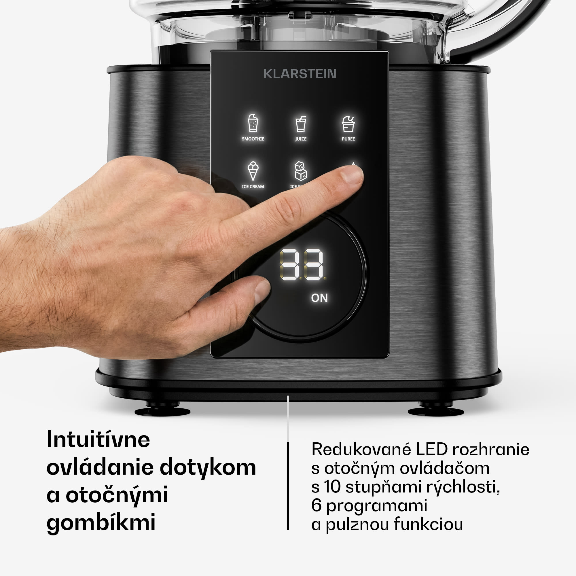 Klarstein Verosteel kuchynský robot s mixérom | miesenie, šľahanie a odšťavovanie | 1200 W | 2 l /1,75 l – Obrázok 2