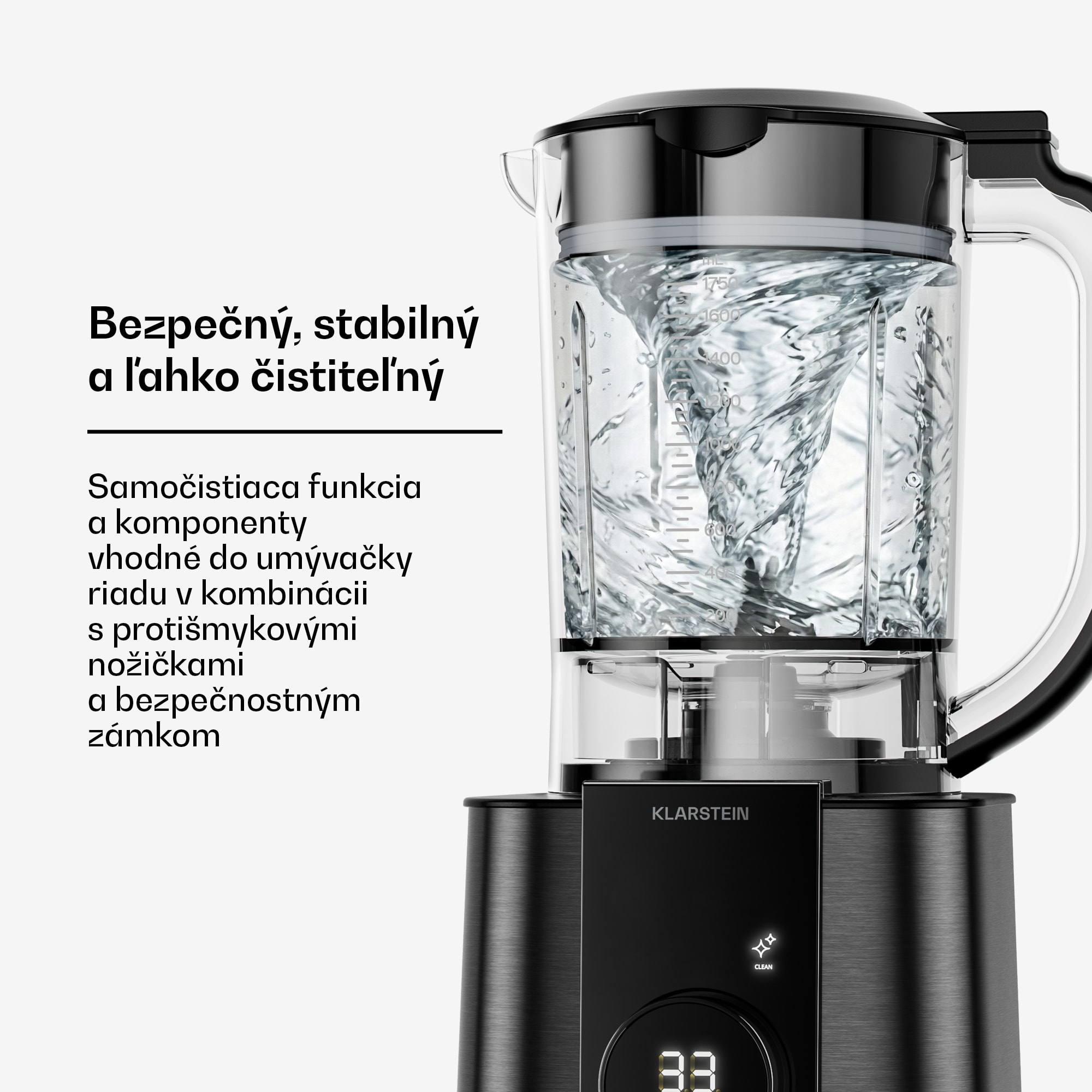 Klarstein Verosteel kuchynský robot s mixérom | miesenie, šľahanie a odšťavovanie | 1200 W | 2 l /1,75 l – Obrázok 3