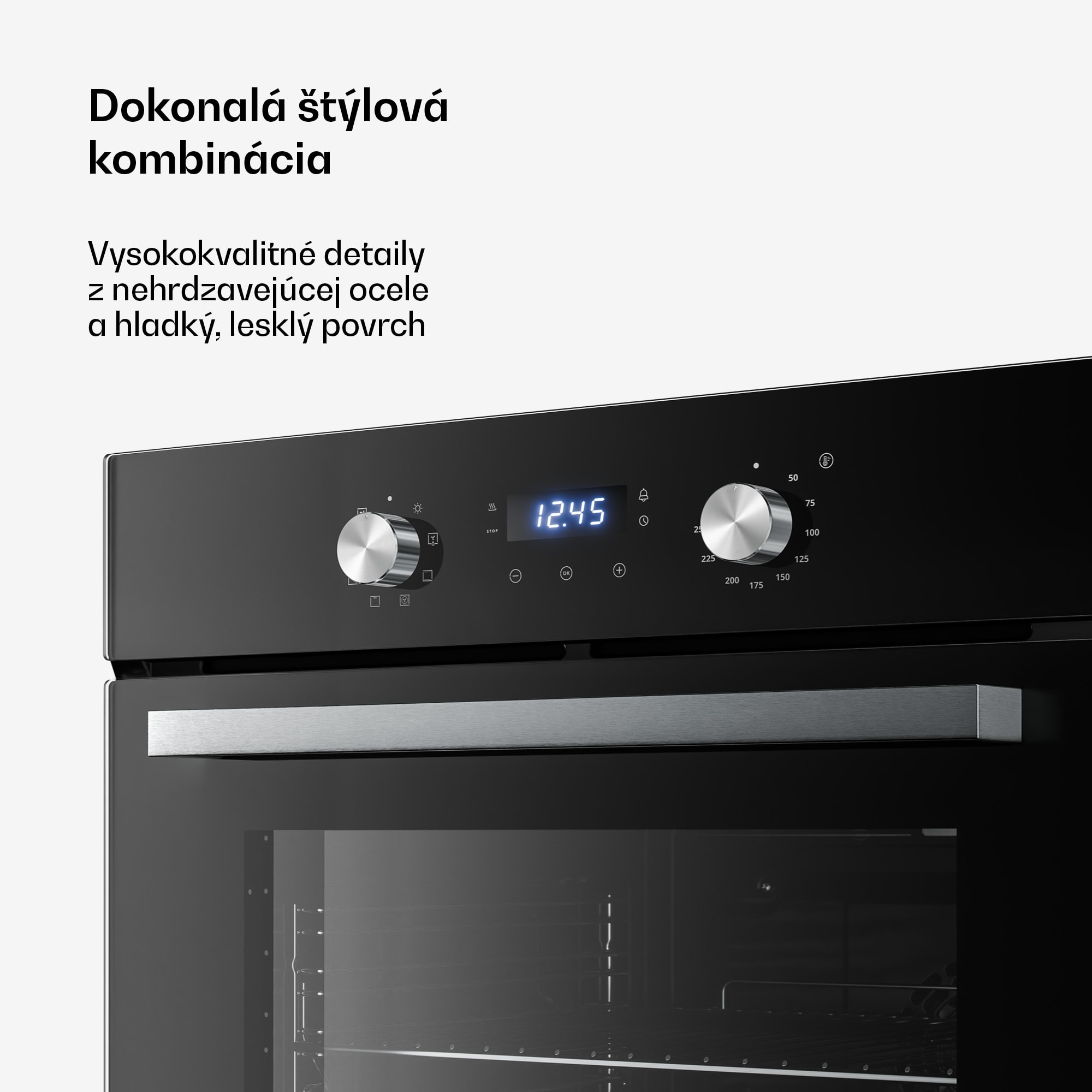 Klarstein Verosteel vstavaná rúra | 60 cm | 67 litrov | energetická trieda A | 3220 W | strieborná – Obrázok 2