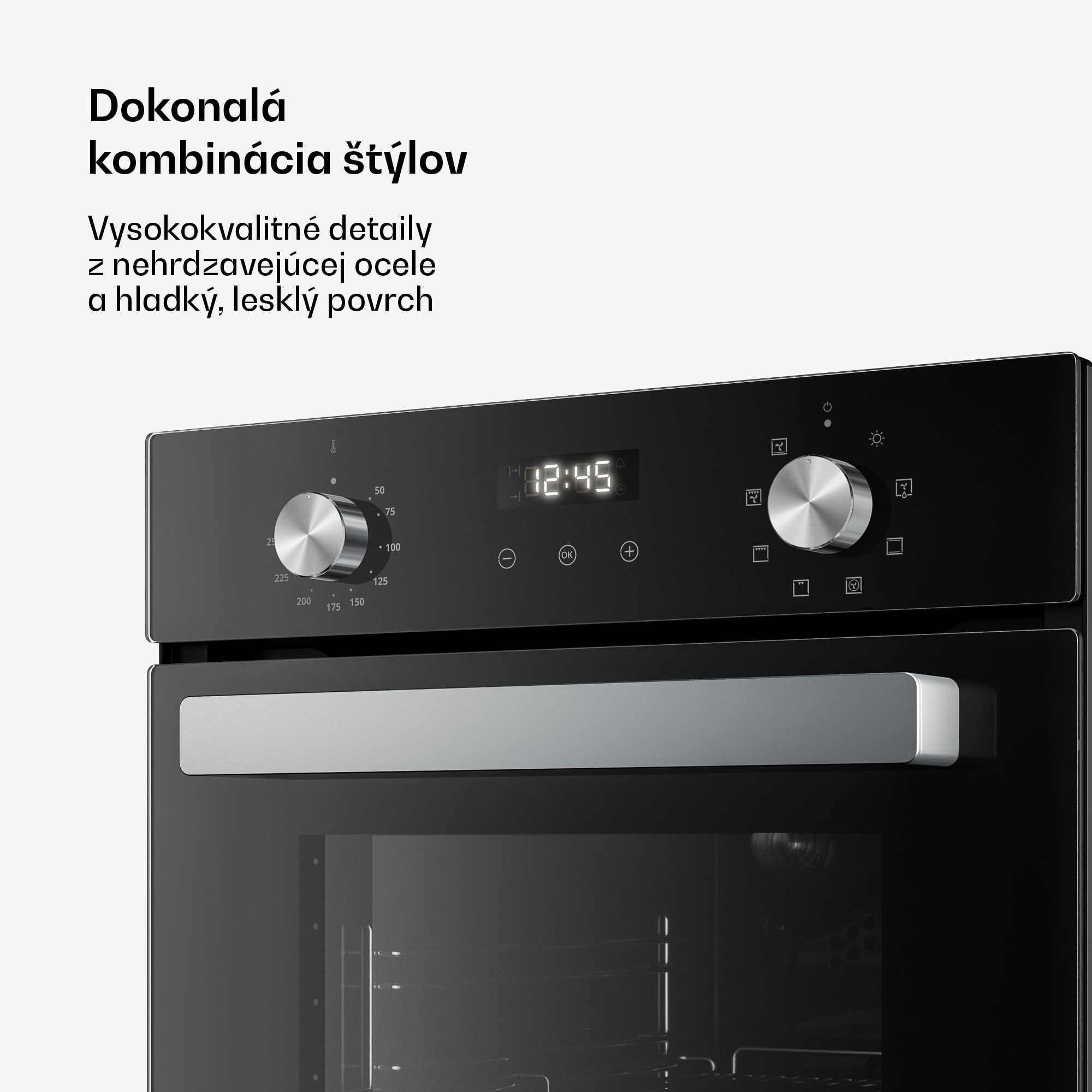 Klarstein Verosteel vstavaná rúra | 45 cm | 49 litrov | energetická trieda A | 2000 W | čierna