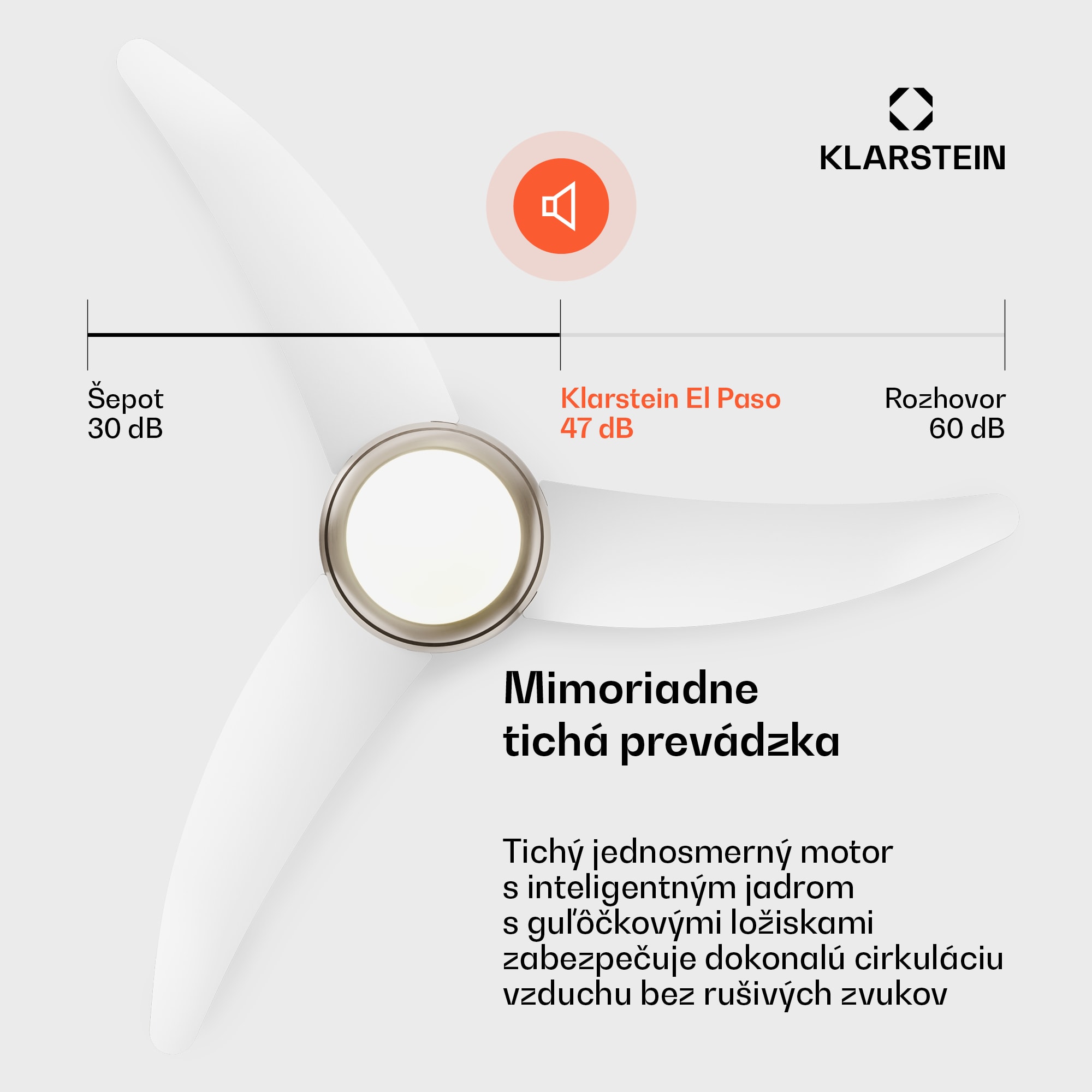 Klarstein El Paso stropný ventilátor so svetlom | 132 cm | 35 W | Tichá prevádzka | Drevo – Obrázok 2