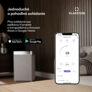 Klarstein AireLux mobilná klimatizácia | 9000 BTU | 31 cm | 33 m² | Energetická trieda A