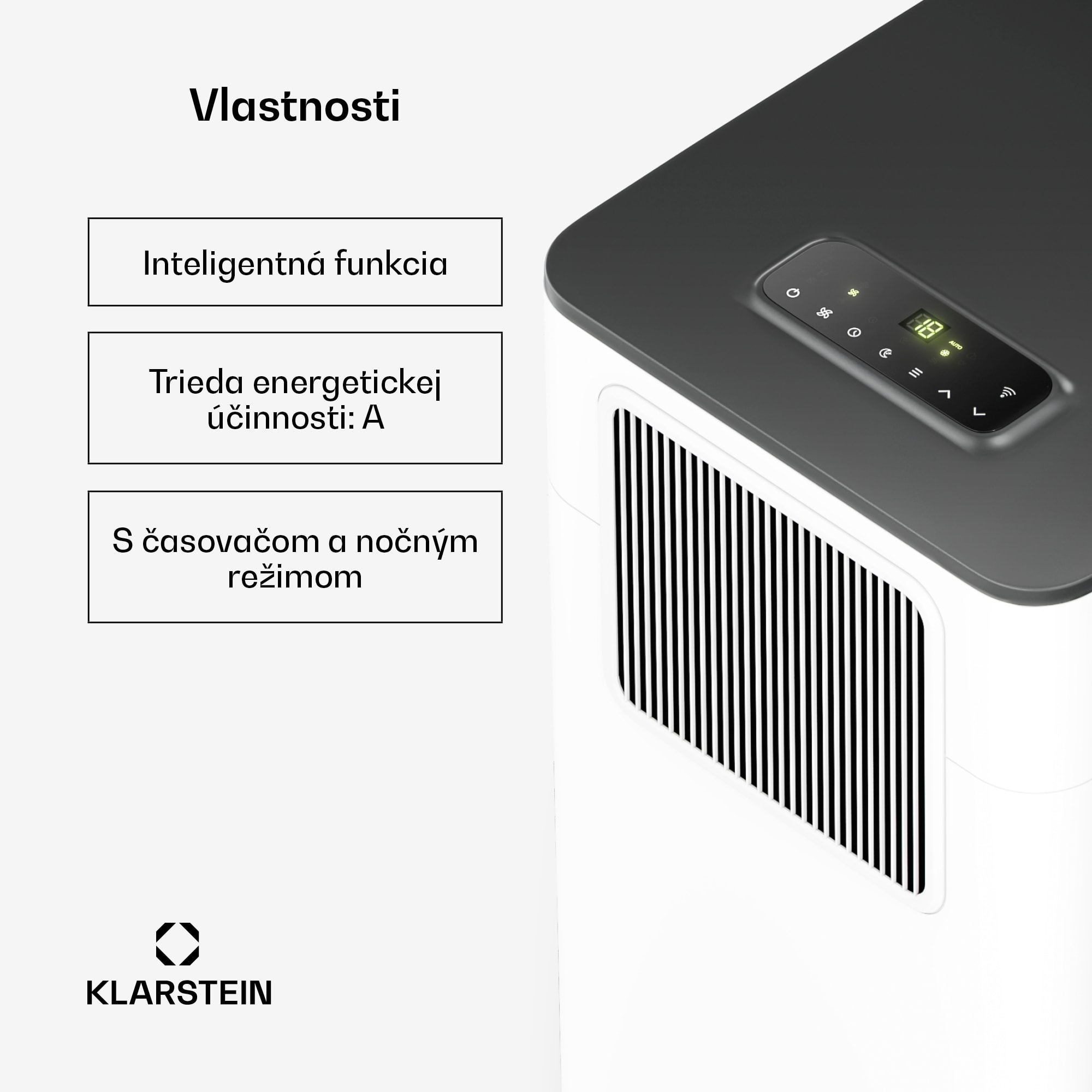 Klarstein Breeze Box mobilná klimatizácia | 11000 BTU | 32 cm | 51 m² | Energetická trieda A – Obrázok 2