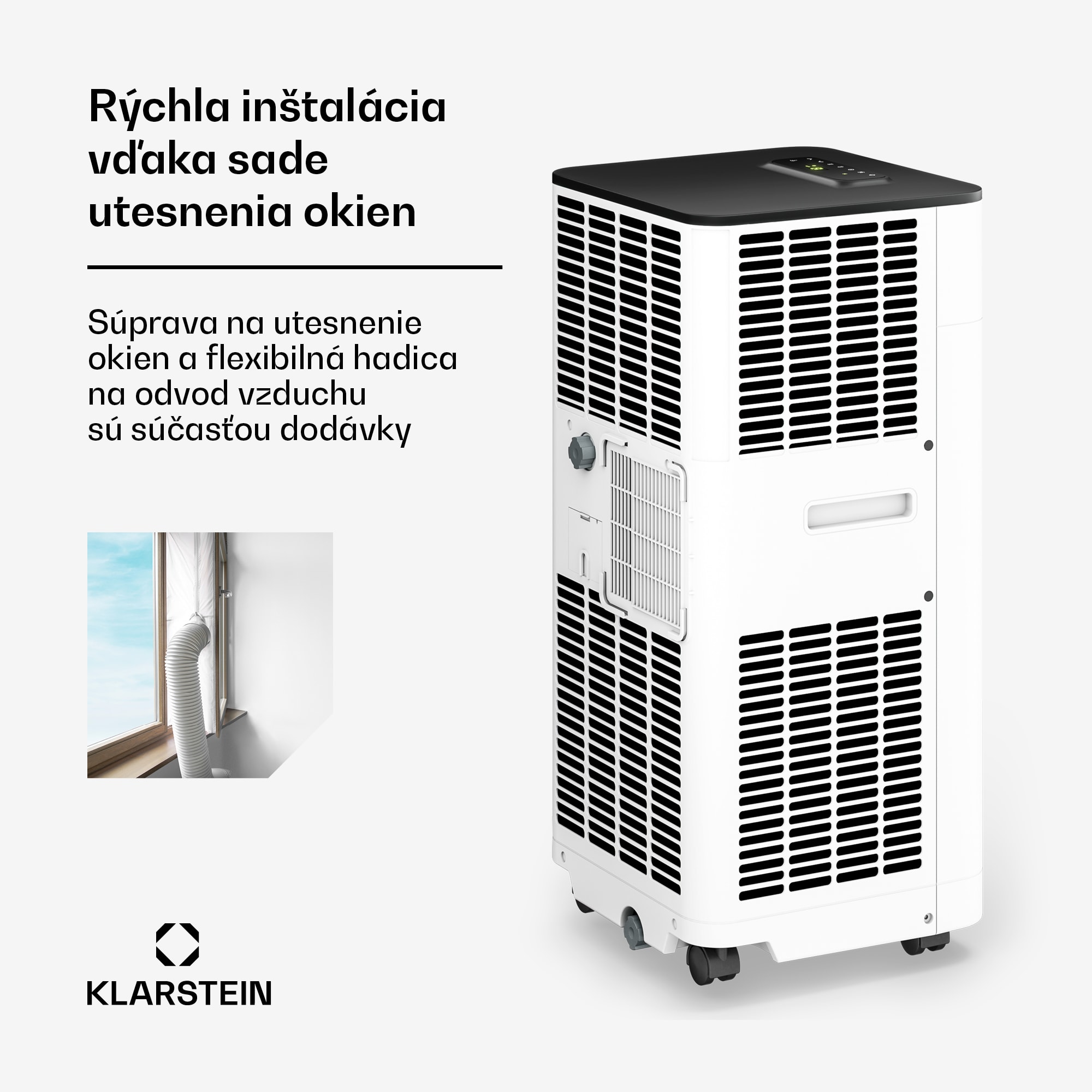 Klarstein Breeze Box mobilná klimatizácia | 11000 BTU | 32 cm | 51 m² | Energetická trieda A – Obrázok 3
