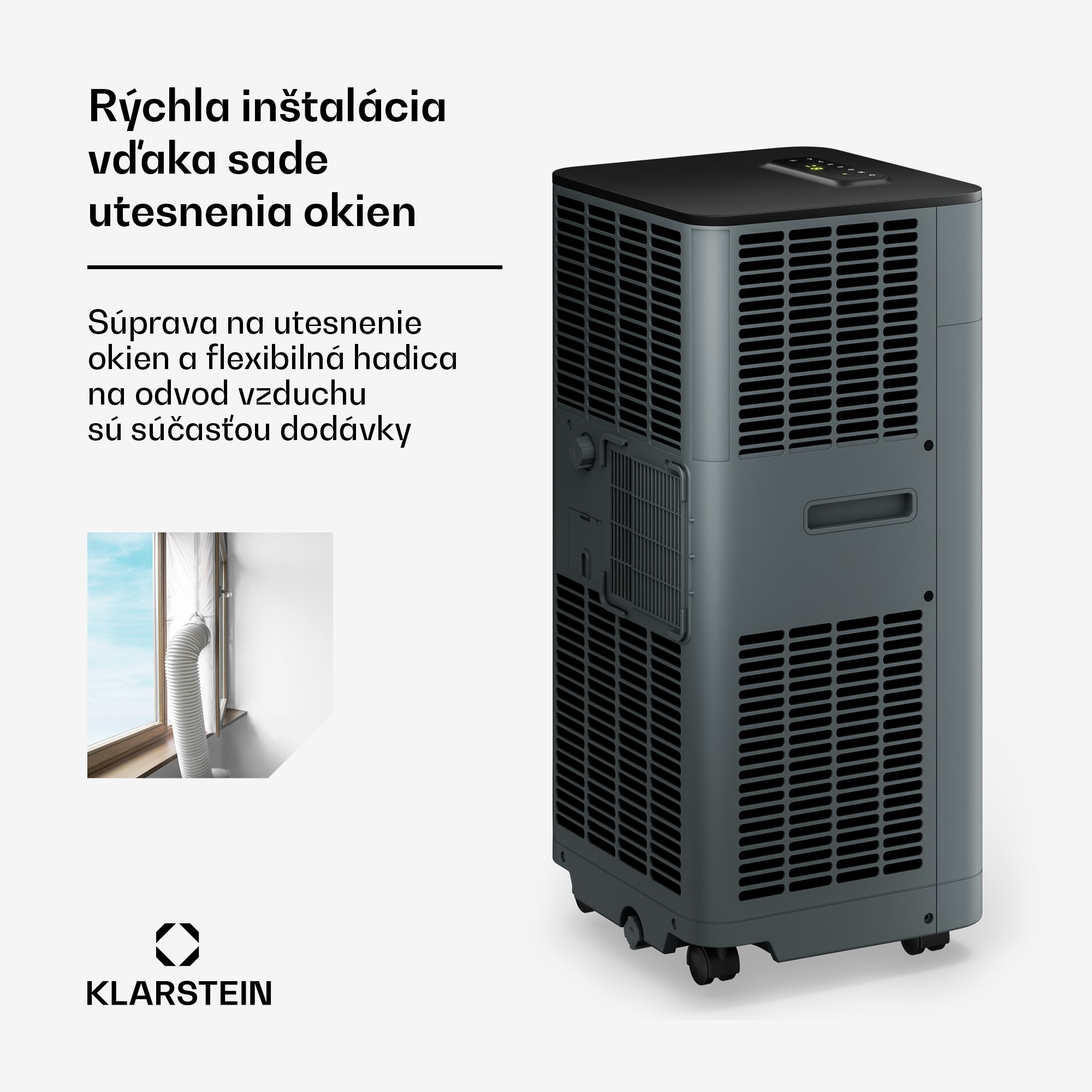 Klarstein Breeze Box mobilná klimatizácia | 11000 BTU | 32 cm | 51 m² | Energetická trieda A – Obrázok 3