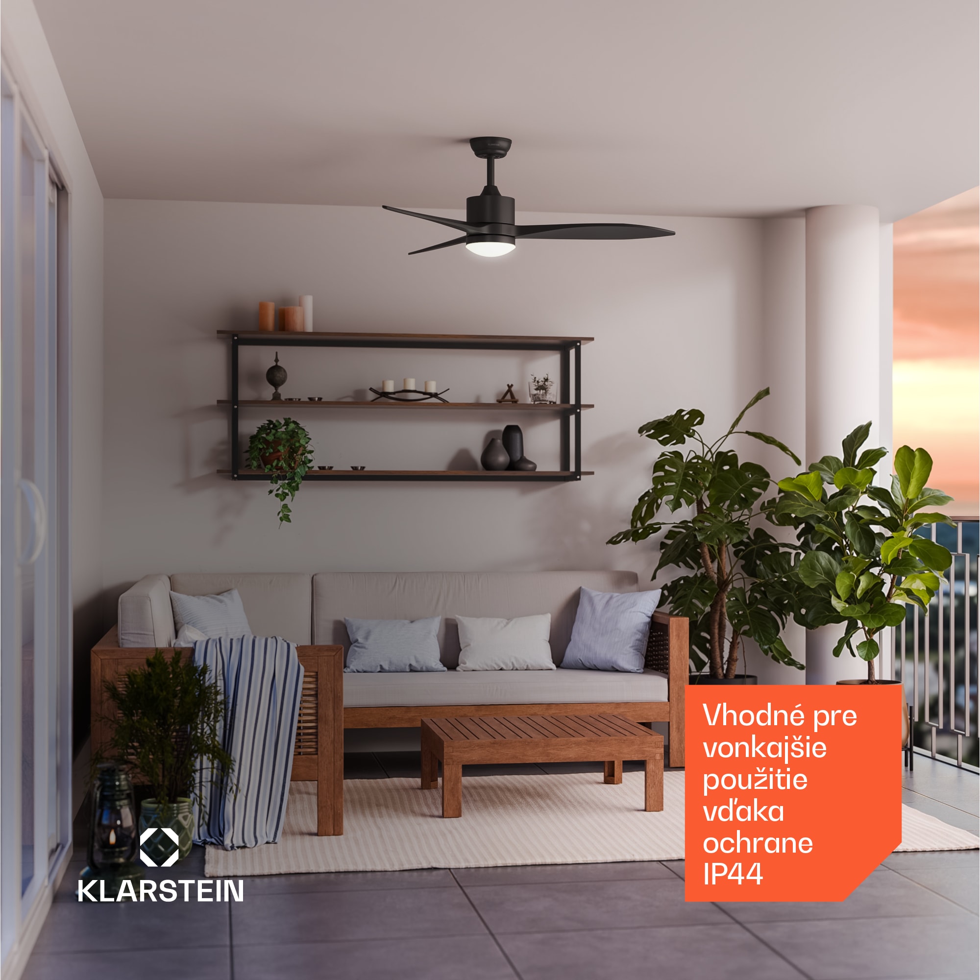 Klarstein SkyBreeze inteligentný stropný ventilátor so svetlom | 132 cm | 27 W | Tichý | LED | Drevo – Obrázok 3